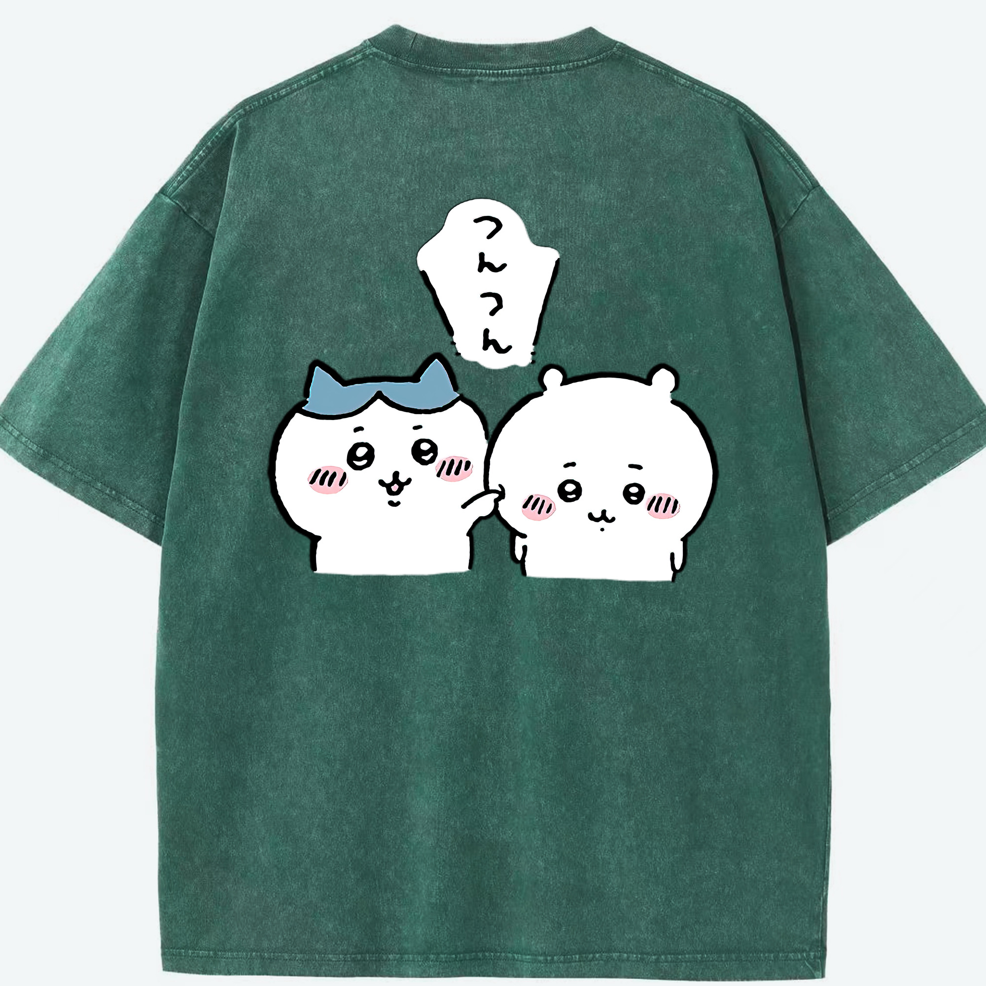 （画像用） ちいかわ ちいかわ Chii-kawa chiikawa 綿100% ヴィンテージ風 半袖Tシャツ（背面プリント）